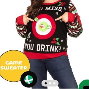 Tipsy Elves Black and Red Holiday Sweater